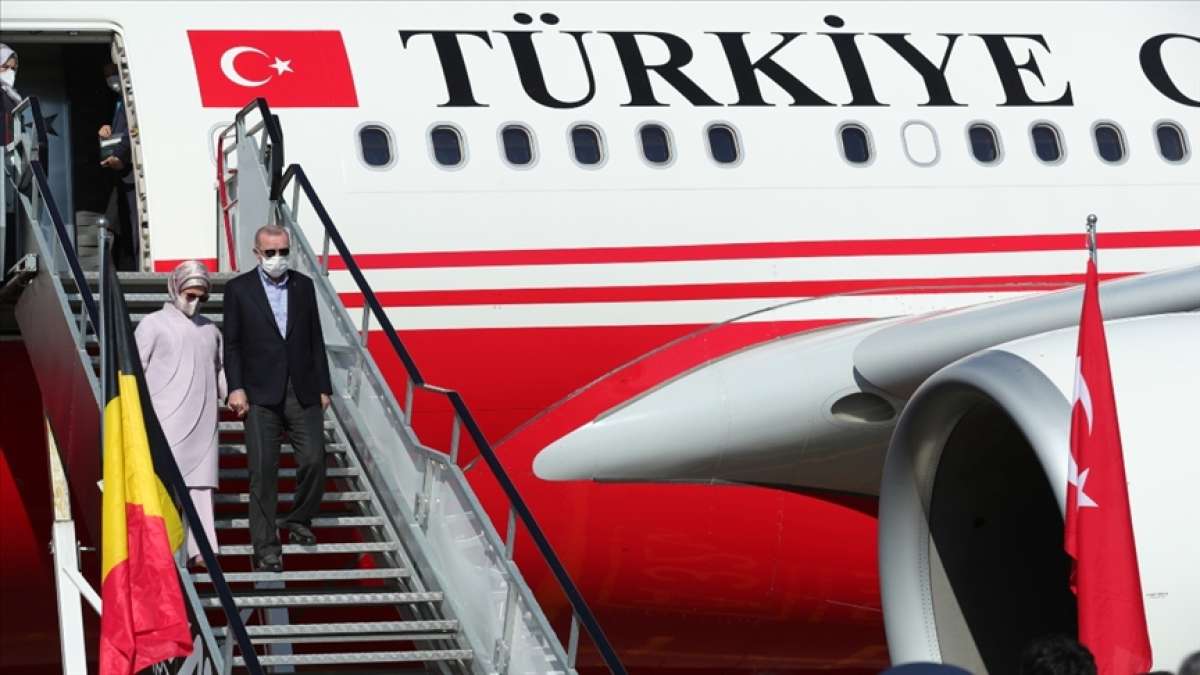 Cumhurbaşkanı Erdoğan Belçika'ya geldi