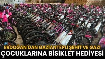 Cumhurbaşkanı Erdoğan'dan Gaziantepli şehit ve gazi çocuklarına bisiklet hediyesi