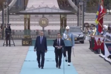 Cumhurbaşkanı Erdoğan, İsveç Başbakanı Ulf Kristersson’u resmi törenle karşıladı