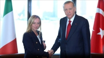 Cumhurbaşkanı Erdoğan, İtalya Başbakanı Meloni'yi kabul etti