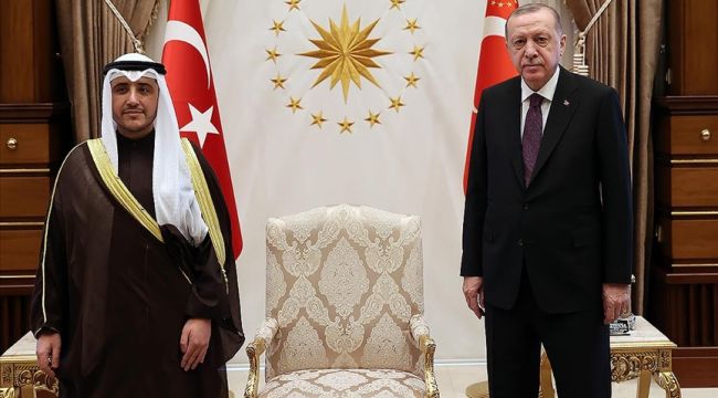 Cumhurbaşkanı Erdoğan, Kuveyt Dışişleri Bakanı El-Sabah'ı kabul etti