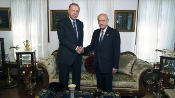 Cumhurbaşkanı Erdoğan MHP Genel Başkanı Bahçeli ile görüştü