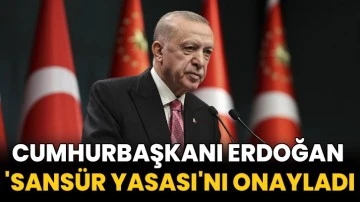 Cumhurbaşkanı Erdoğan 'sansür yasası'nı onayladı