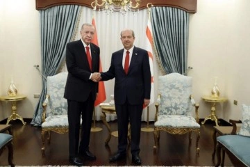 Cumhurbaşkanı Erdoğan, Tatar ile baş başa görüştü