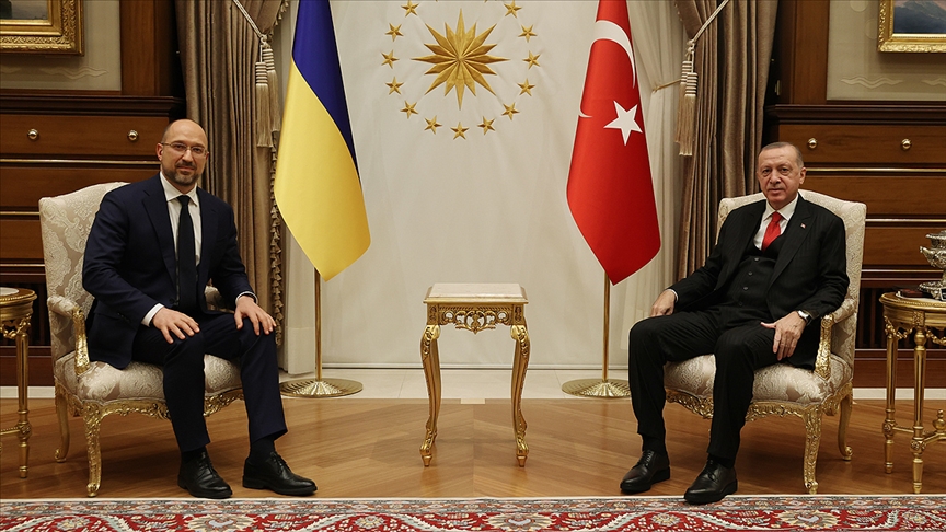 Cumhurbaşkanı Erdoğan, Ukrayna Başbakanı Shmyhal'ı kabul etti