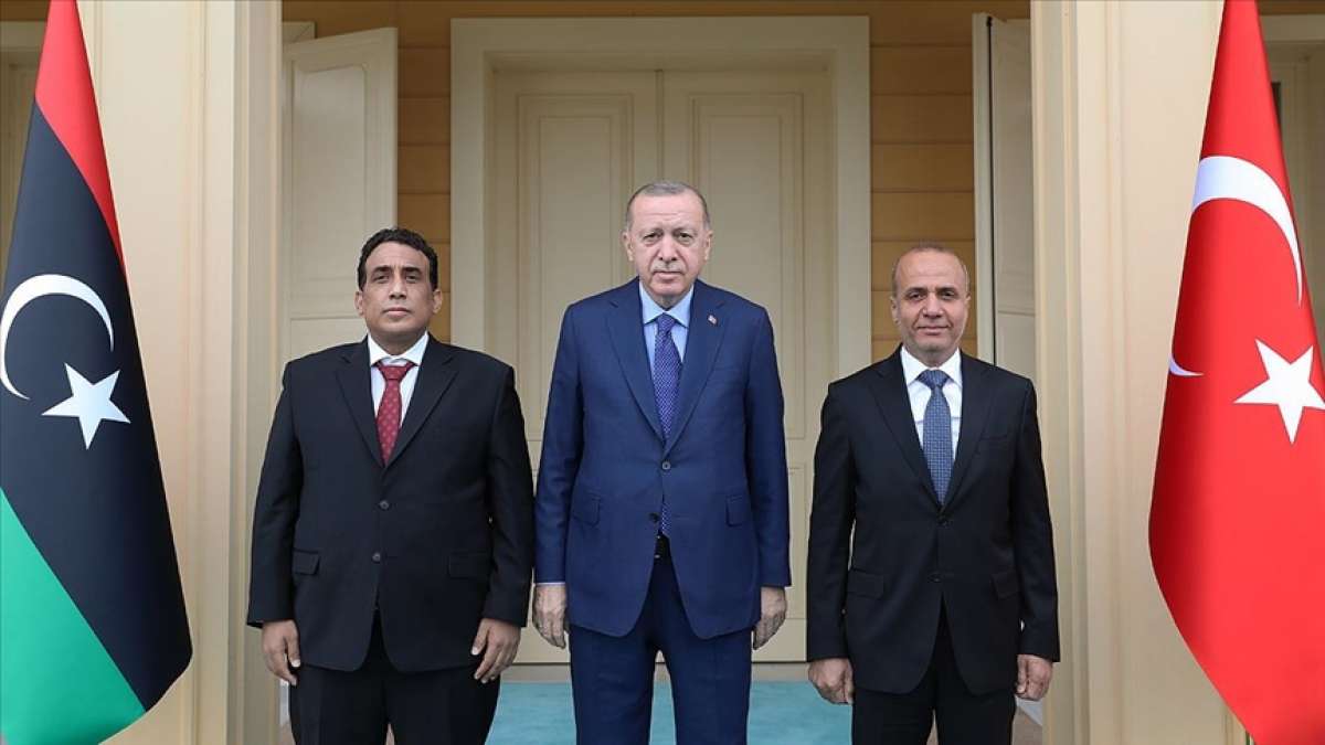 Cumhurbaşkanı Erdoğan ve Libya Başkanlık Konseyi Başkanı el-Menfi'nin çalışma ziyareti başladı