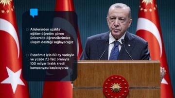 Cumhurbaşkanı Erdoğan'dan esnaf ve öğrencilere müjde
