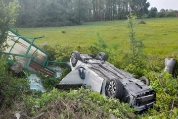 D-100’de cip ile otomobil çarpıştı: 1 ölü, 2 yaralı