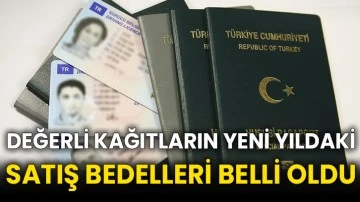 Değerli kağıtların yeni yıldaki satış bedelleri belli oldu