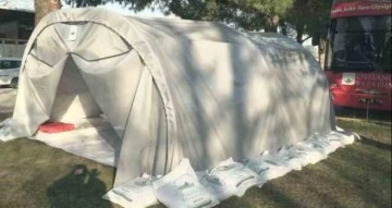 Deprem bölgesi için özel çadırlar hazırlandı