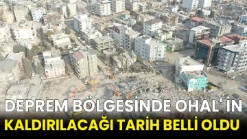 Deprem Bölgesinde OHAL' in Kaldırılacağı Tarih Belli Oldu 