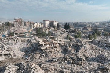 Depremin 11'inci gününde Hatay'da son durum havadan görüntülendi