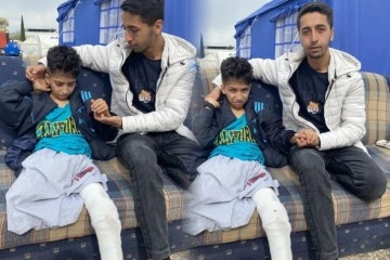 Depremzede çocuğun tek hayali ‘Silikon Bacak”