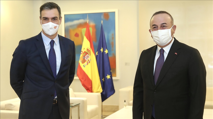 Dışişleri Bakanı Çavuşoğlu, İspanya Başbakanı Sanchez ile görüştü