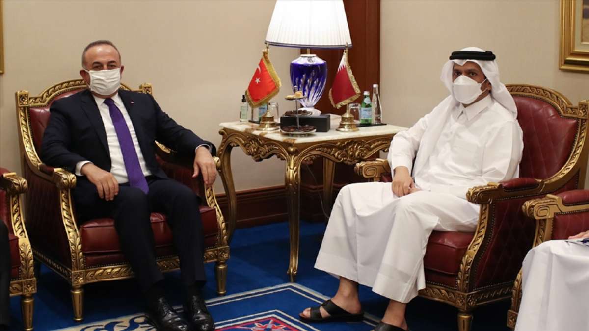 Dışişleri Bakanı Çavuşoğlu, Katarlı mevkidaşı Al Sani'yle bir araya geldi