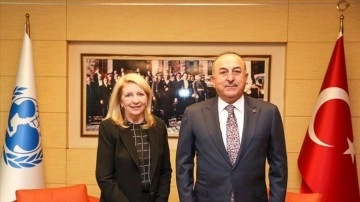 Dışişleri Bakanı Çavuşoğlu, UNICEF İcra Direktörü Russell ile görüştü