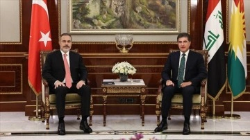 Dışişleri Bakanı Fidan, IKBY Başkanı Barzani ile Erbil'de bir araya geldi