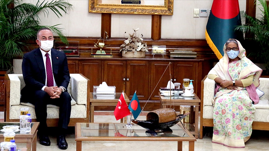 Dışişleri Bakanı&#160;Çavuşoğlu,&#160;Bangladeş&#160;Başbakanı&#160;Hasina ile görüştü