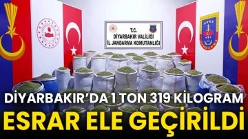 Diyarbakır’da 1 ton 319 kilogram esrar ele geçirildi