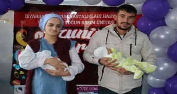 Diyarbakır’da ikiz prematüre bebekler hastaneden ’mezun’ oldu