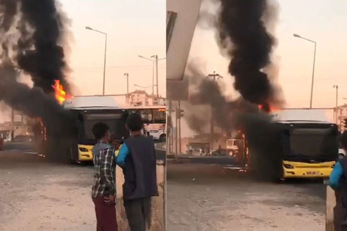 Diyarbakır'da şehir içi toplu taşıma aracında korkutan yangın