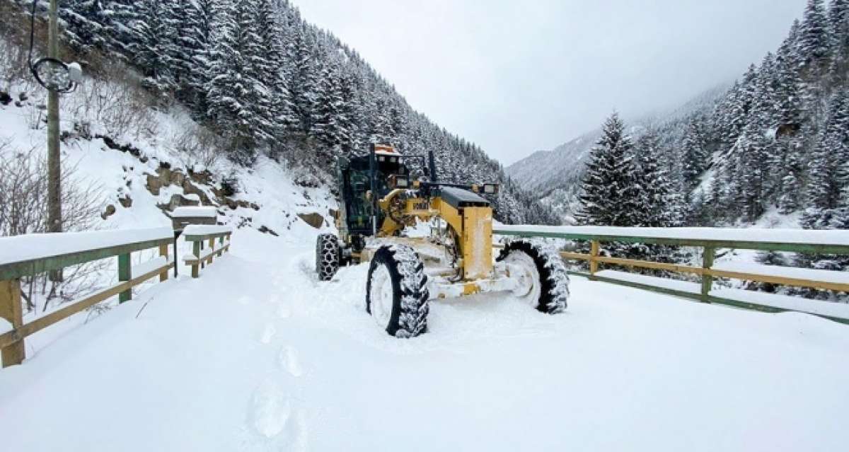 Doğu Karadeniz'de 76 köy yolu kardan ulaşıma kapandı