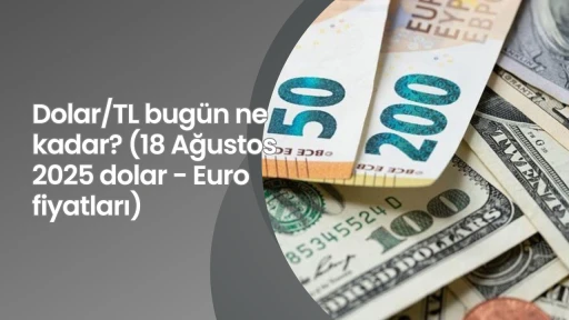 Dolar/TL bugün ne kadar? (18 Ağustos 2025 dolar - Euro fiyatları)