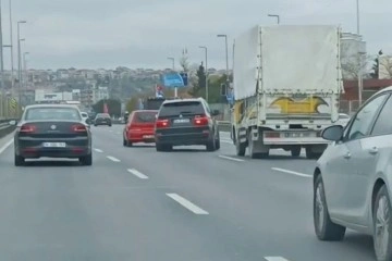 E-5&rsquo;te makas atarak ilerleyen s&uuml;r&uuml;c&uuml; kamerada