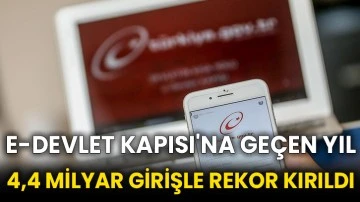 e-Devlet Kapısı'na geçen yıl 4,4 milyar girişle rekor kırıldı