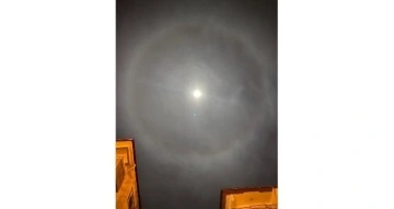 Elbistan, nadir görülen ‘Ay halesi’ne tanıklık etti
