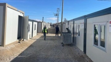 Elbistan'da AFAD koordinasyonunda kurulan konteyner evlerde yaşam başladı