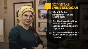 Emine Erdoğan, himayesinde yürütülen Sıfır Atık Projesi'ni AA'ya değerlendirdi