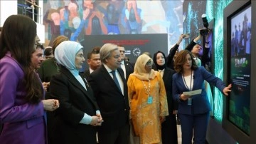 Emine Erdoğan ve Guterres BM'de depremler için kurulan "Anma Köşesi"ni ziyaret etti
