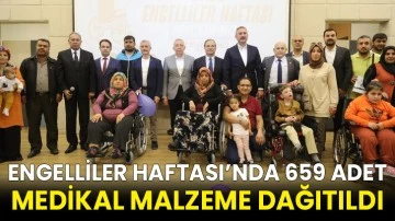 Engelliler Haftası’nda 659 adet medikal malzeme dağıtıldı