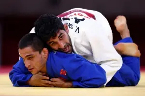 Erkekler judo 60 kiloda Recep Çiftçi, bronz madalya maçı oynama...