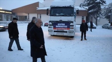 Erzurum, Tunceli ve Ağrı'dan deprem bölgesine yardımlar sürüyor