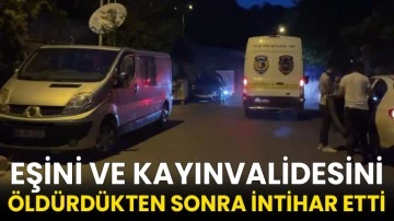 Eşini ve kayınvalidesini öldürdükten sonra intihar etti