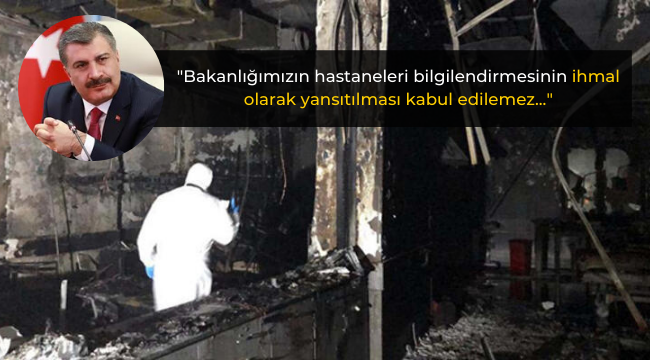 Fahrettin Koca'dan Gaziantep'teki yangına ilişkin açıklama