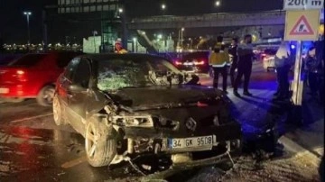 Fatih'te otomobilin çarptığı araçtaki 3 hakem yaralandı!