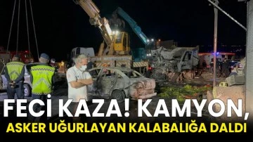 Feci kaza! Kamyon, asker uğurlayan kalabalığa daldı