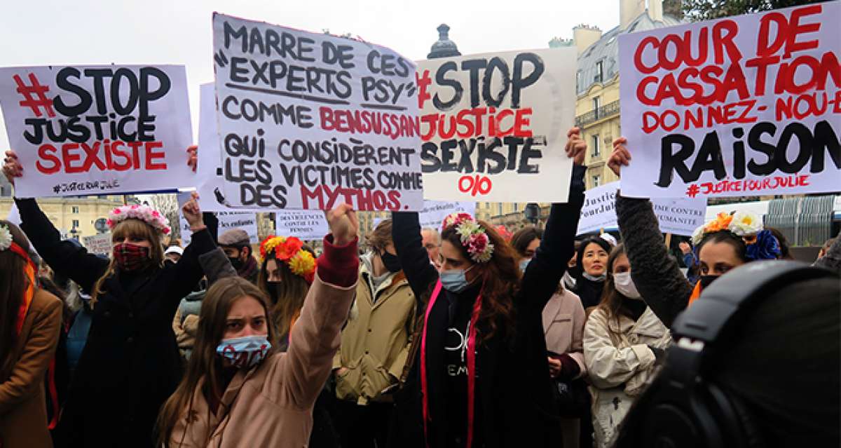 Fransa'da 13 yaşındaki kız çocuğuna tecavüz eden itfaiyecilerin yargılanması için protesto
