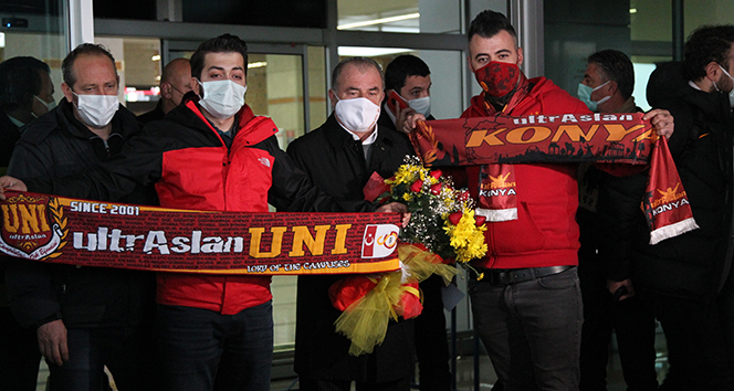 Galatasaray kafilesi Konya'ya geldi