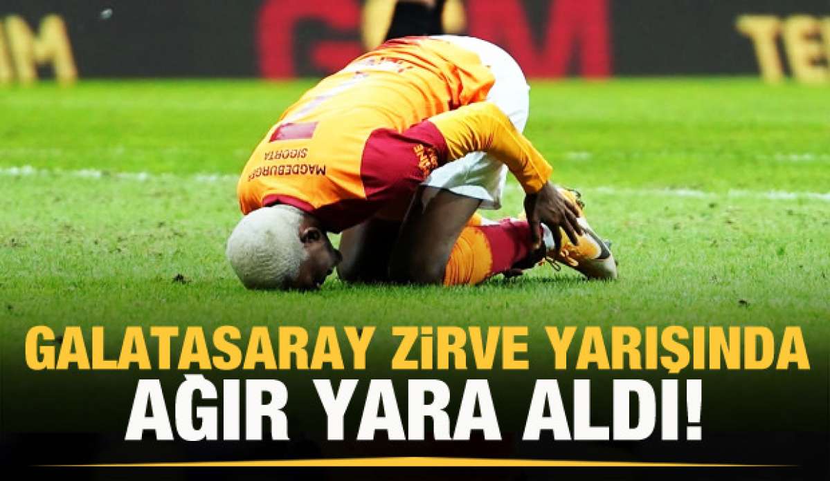 Galatasaray zirve yarışında ağır yara aldı!