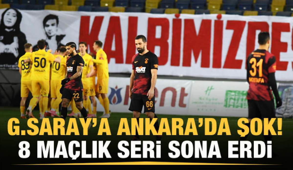 Galatasaray'a Ankaragücü dur dedi!