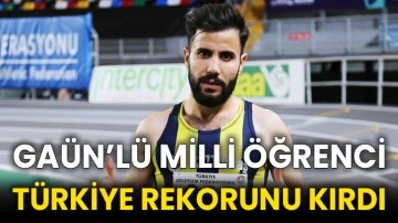 GAÜN’lü milli öğrenci Türkiye rekorunu kırdı