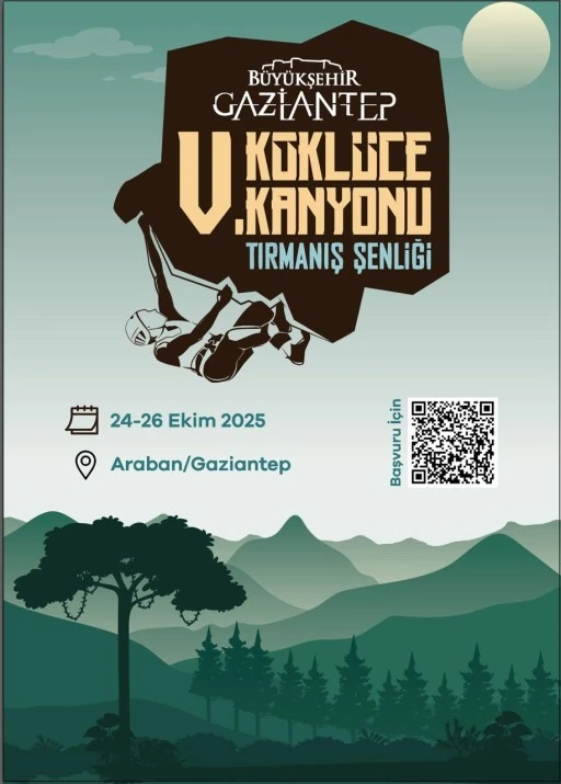 Gaziantep Büyükşehir 5’inci Köklüce Kanyonu Tırmanış şenliği başlıyor