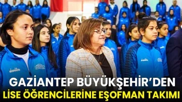 Gaziantep B&uuml;y&uuml;kşehir&rsquo;den, Lise &Ouml;ğrencilerine Eşofman Takımı 