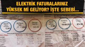 Elektrik faturalarınız y&uuml;ksek mi geliyor? İşte sebebi...