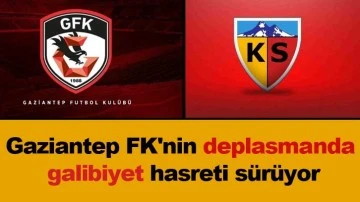 Gaziantep FK'nin deplasmanda galibiyet hasreti sürüyor