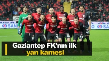  Gaziantep FK'nın ilk yarı karnesi